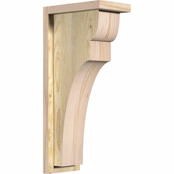 Ekena Millwork Yorktown Rough Sawn Corbel w/Backplate, Douglas Fir, 6"W x 10"D x 22"H COR06X10X22YOR01RDF - main